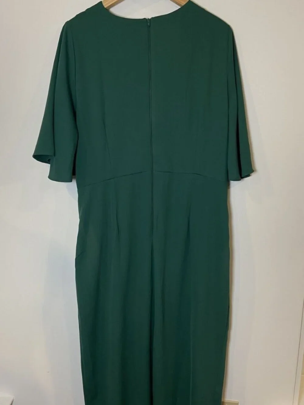 NWT Asos Curve Dress Faux Wrap Green Size 14 New
